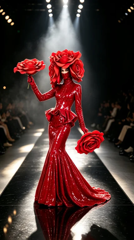 Red Rose Couture Performance Gown