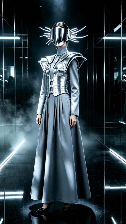 Silver Mirror Future Robe