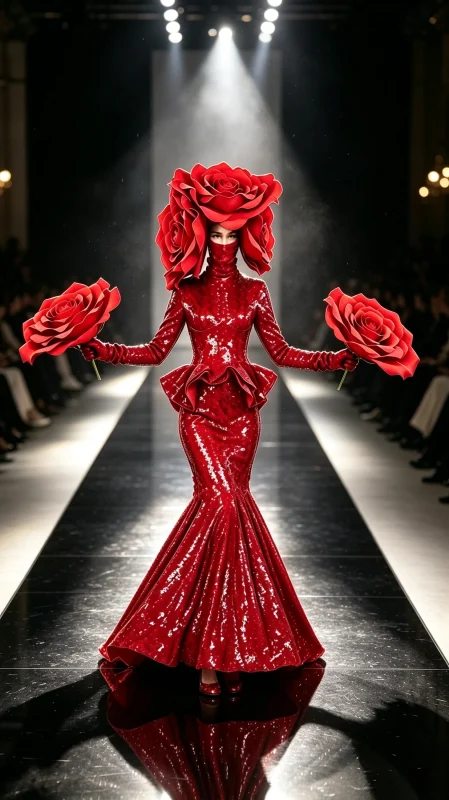 Red Rose Couture Performance Gown