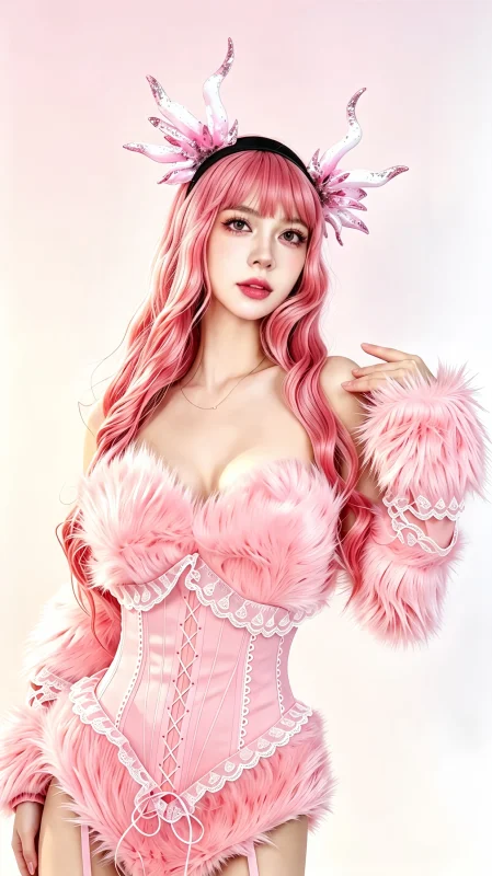 Pink Furry Stage Costume
