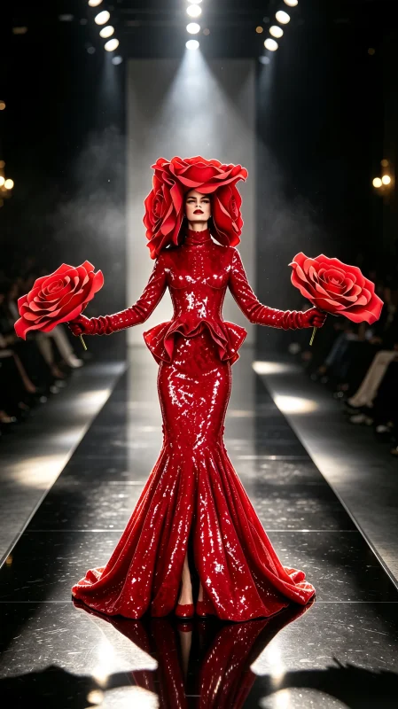 Red Rose Couture Performance Gown