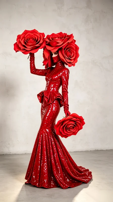 Red Rose Couture Performance Gown