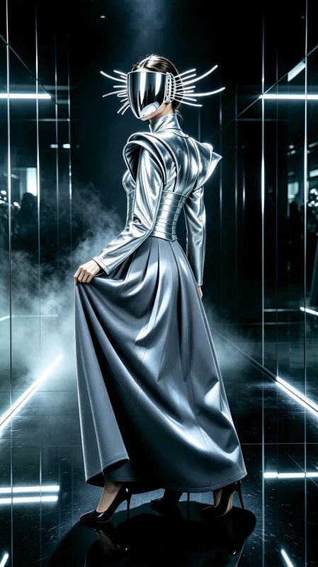 Silver Mirror Future Robe