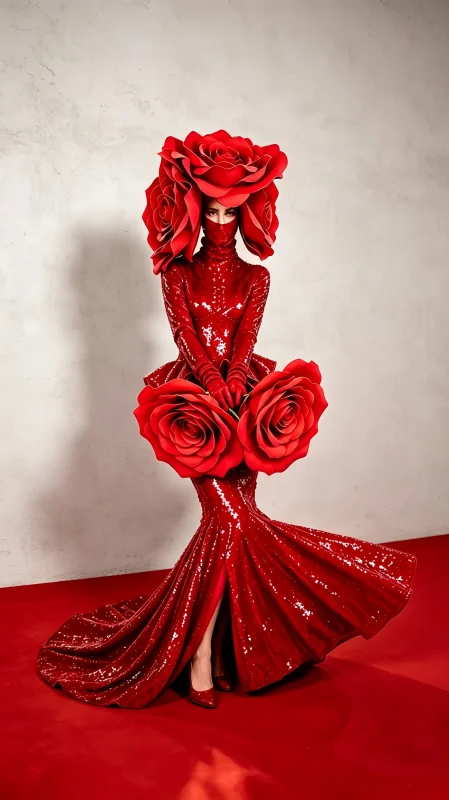 Red Rose Couture Performance Gown