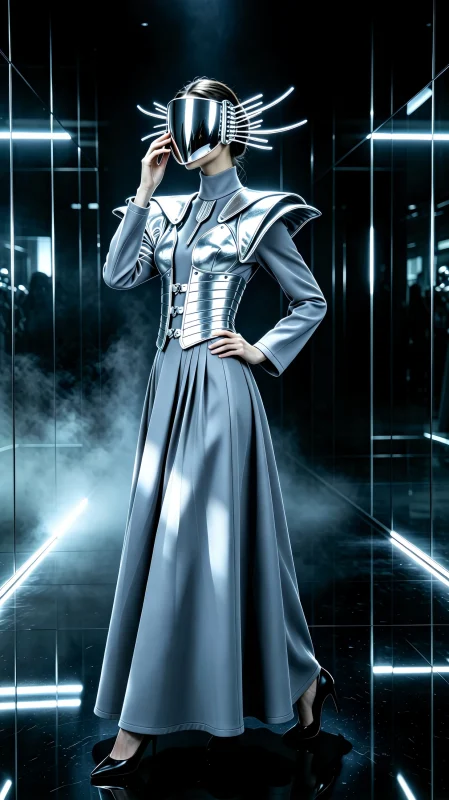 Silver Mirror Future Robe