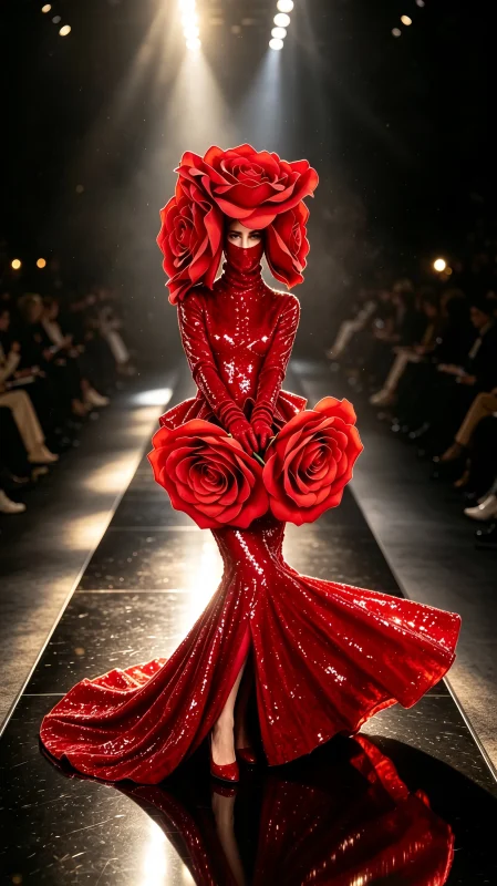 Red Rose Couture Performance Gown