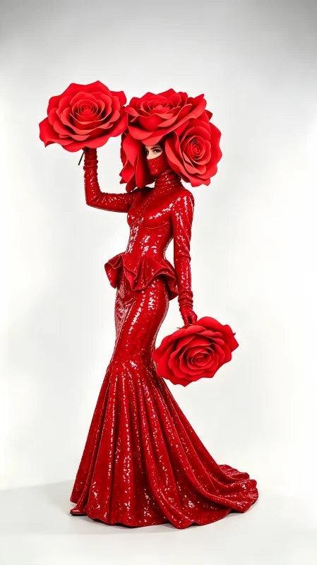 Red Rose Couture Performance Gown