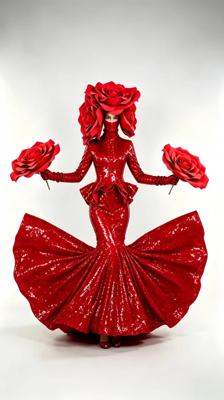 Red Rose Couture Performance Gown