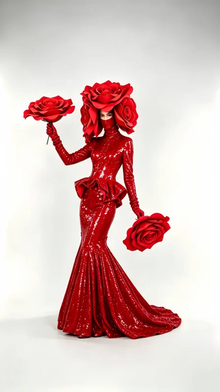 Red Rose Couture Performance Gown