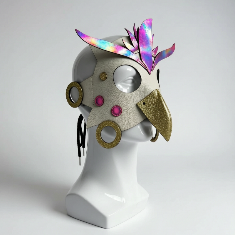 Owl Animal PU Leather Mask for Halloween Cosplay