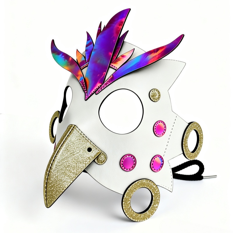 Owl Animal PU Leather Mask for Halloween Cosplay