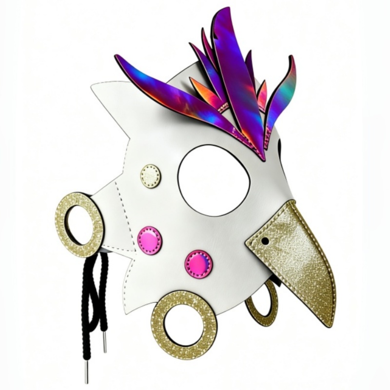 Owl Animal PU Leather Mask for Halloween Cosplay