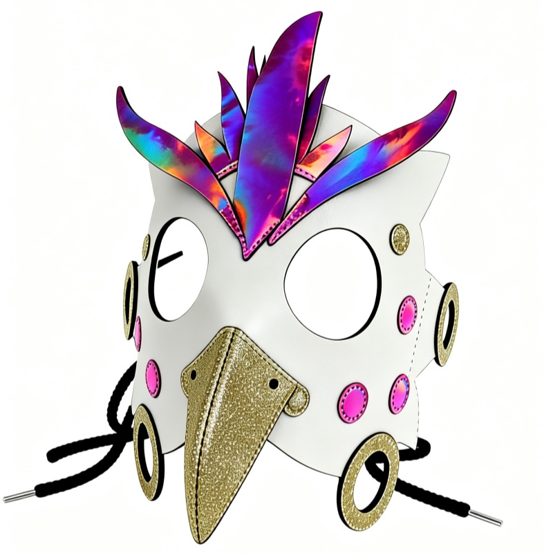 Owl Animal PU Leather Mask for Halloween Cosplay