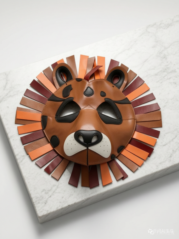 Lion Animal PU Leather Mask for Halloween Cosplay