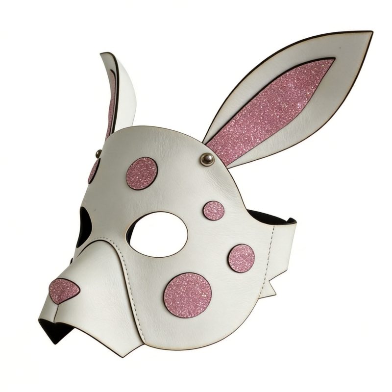 Rabbit Animal PU Leather Mask for Halloween Cosplay