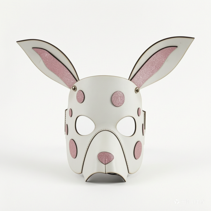 Rabbit Animal PU Leather Mask for Halloween Cosplay
