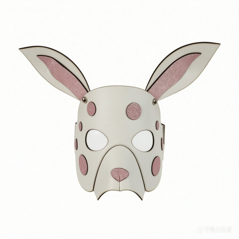 Rabbit Animal PU Leather Mask for Halloween Cosplay