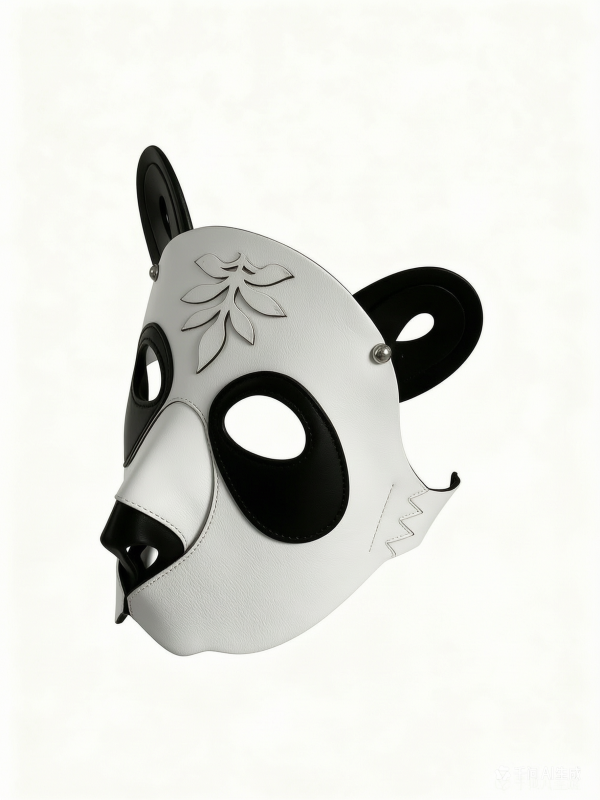 Panda Animal PU Leather Mask for Halloween Cosplay