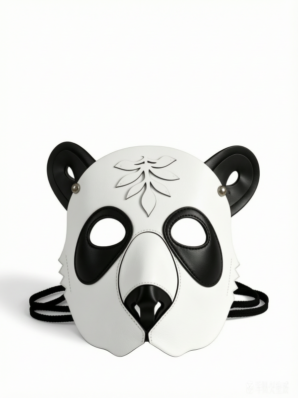 Panda Animal PU Leather Mask for Halloween Cosplay