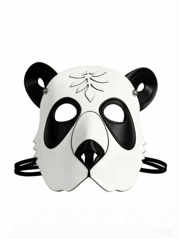 Panda Animal PU Leather Mask for Halloween Cosplay
