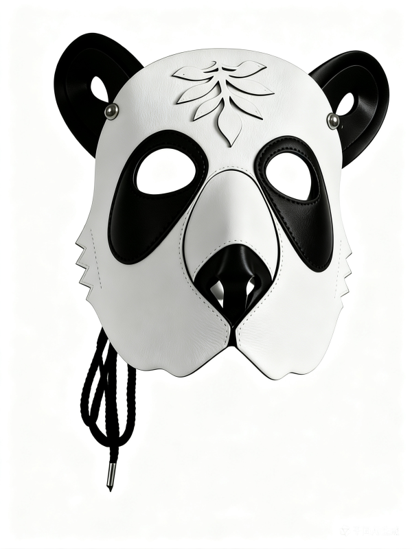 Panda Animal PU Leather Mask for Halloween Cosplay