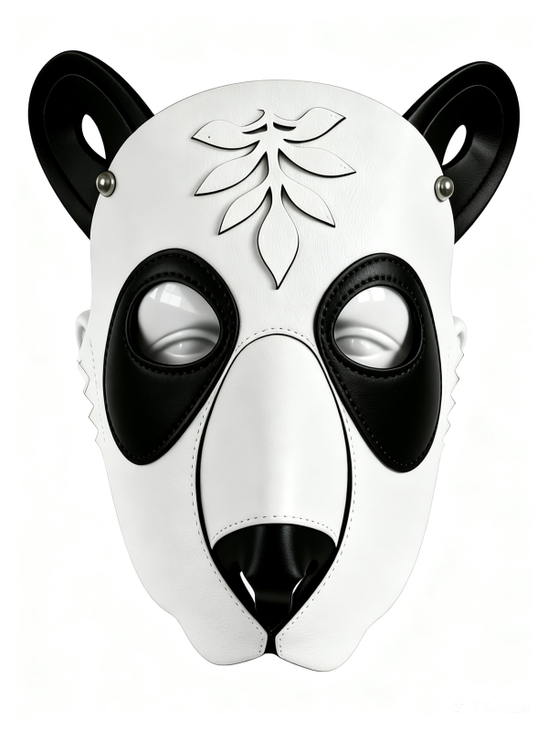 Panda Animal PU Leather Mask for Halloween Cosplay