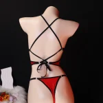Red Black Cutout Bodysuit
