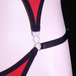 Red Black Cutout Bodysuit
