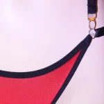 Red Black Cutout Bodysuit