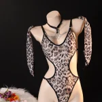 Leopard Print Cutout Bodysuit