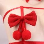 Red Bow Holiday Lingerie Set