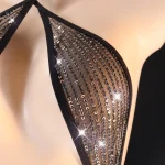 Black Rhinestone Chain Body Harness