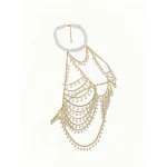 Gold Rhinestone Body Chain