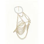 Gold Rhinestone Body Chain