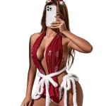 Red Christmas Lingerie Set